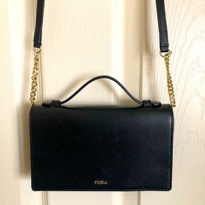 Furla Mini Purse - black leather , great condition